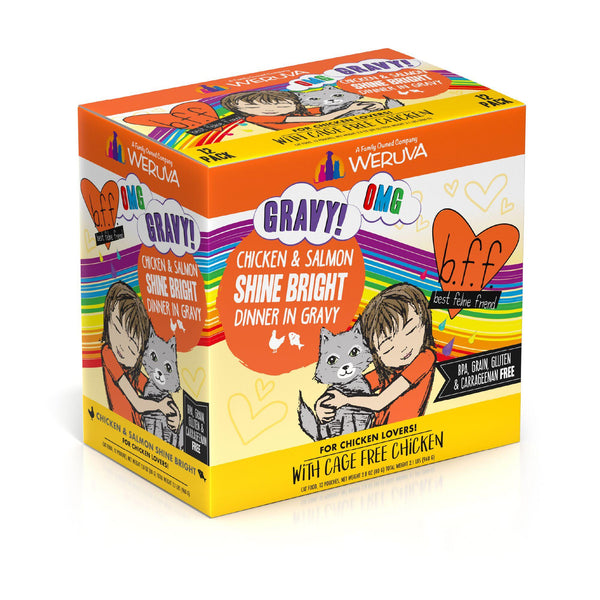 BFF OMG GRAVY Chicken & Salmon Shine Bright Dinner in Gravy Wet Cat Food Pouch