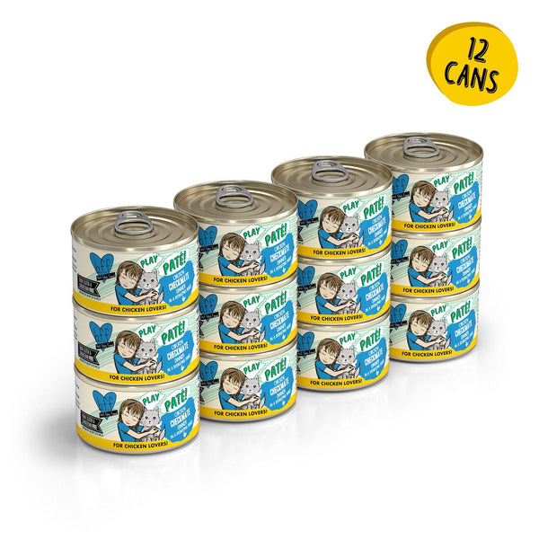 BFF PLAY PÂTÉ Dîner Poulet Échec et Mat en Purée Hydratante Boîte de nourriture humide pour chats