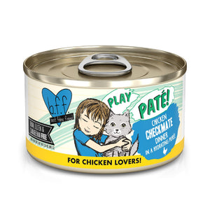 BFF PLAY PÂTÉ Dîner Poulet Échec et Mat en Purée Hydratante Boîte de nourriture humide pour chats