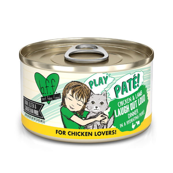 BFF PLAY PÂTÉ Poulet et Agneau Dîner 'Laugh Out Loud' en Purée hydratante Boîte de nourriture humide pour chats