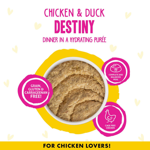 BFF PLAY PÂTÉ Poulet et Canard Destinée Dîner en Purée Hydratante Sachet nourriture humide pour chat