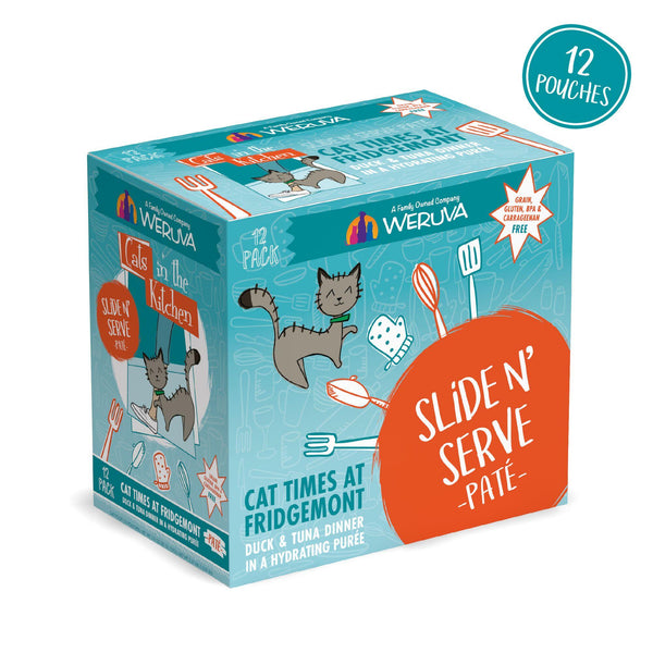 Cats in the Kitchen Pâté Chat Times à Fridgemont Dîner Canard & Thon en Purée Hydratante Sachet de nourriture humide pour chats