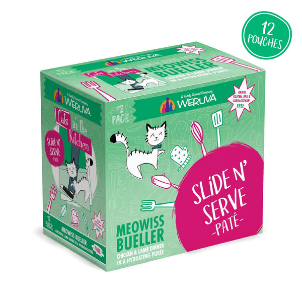 Cats in the Kitchen Pâté Meowiss Bueller Dîner Poulet & Agneau en Purée Hydratante Sachet de nourriture humide pour chats