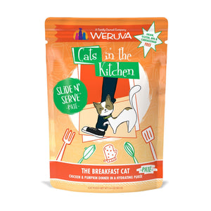 Cats in the Kitchen Pâté The Breakfast Cat Dîner Poulet & Citrouille en Purée Hydratante Sachet de nourriture humide pour chats