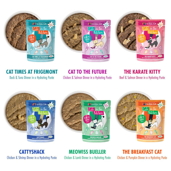 Cats in the Kitchen Pate The Brat Pack Variety Pack Wet Cat Food Pouch, 3-oz, 12-pk