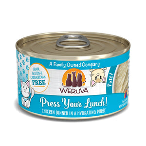 Weruva Cat Pate Press Your Lunch! Chicken Dinner in a Hydrating Puree Wet Cat Food Can