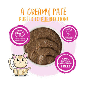 Weruva Pâté pour chat Tic Tac Whoa ! Dîner Thon et Saumon en Purée Hydratante Boîte de nourriture humide pour chats