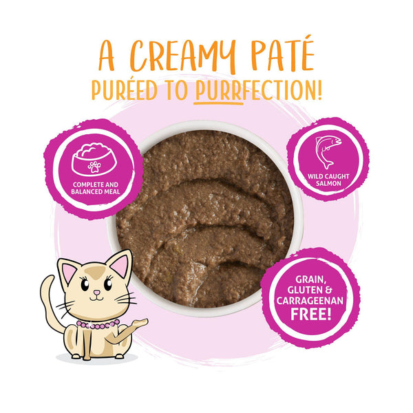 Weruva Pâté pour chat Tic Tac Whoa ! Dîner Thon et Saumon en Purée Hydratante Boîte de nourriture humide pour chats