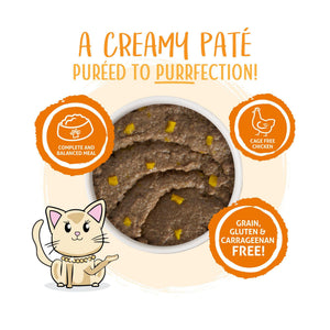 Weruva Pâté pour chat Who Wants to be a Meowionaire? Dîner poulet et citrouille en purée hydratante Boîte de nourriture humide pour chats