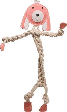 HuggleHounds Knottie Rope Jouet Lapin en Corde pour chien