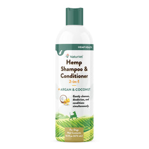 NaturVet H 2-in-1 Argan & Coconut Dog Shampoo & Conditioner, 16-oz
