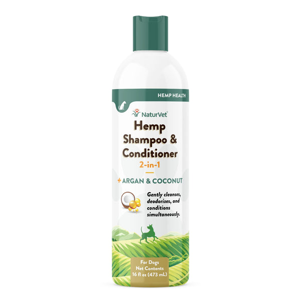NaturVet H 2-in-1 Argan & Coconut Dog Shampoo & Conditioner, 16-oz