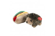 Booda Soft Bite Plush Hedgehog & Hotdog Dog Toy, Small, 2pack