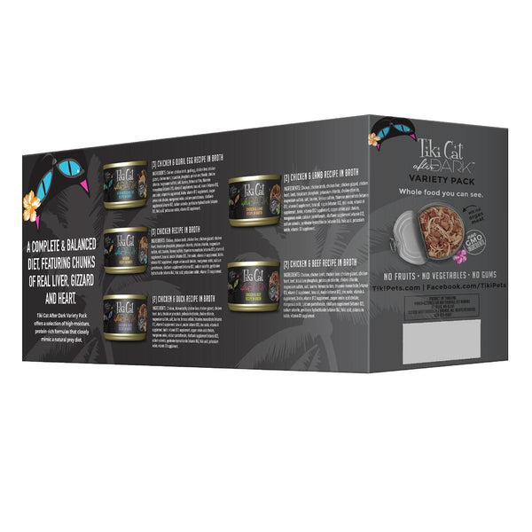 Tiki Cat After Dark Variety Pack Canned Cat Food, 2.8-oz, 12-pack