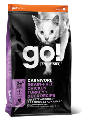 Go! Solutions Carnivore Chicken, Turkey, & Duck Grain-Free Dry Cat Food