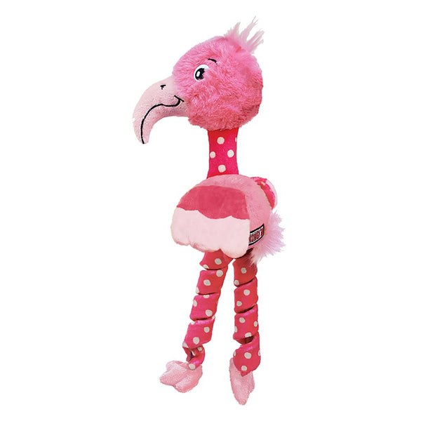 KONG Strechezz Curlz Flamingo Dog Toy