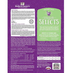 Stella & Chewy's Stella's Selects Mini Galettes de Poulet sans Cage Nourriture crue congelée pour chats, 1 lb