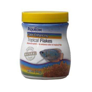 Aqueon Color Enhancing Tropical Flakes Freshwater Fish Food