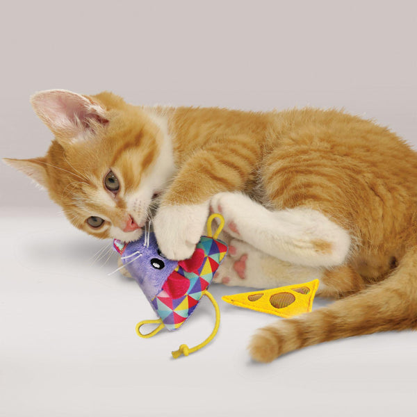 KONG Crackles & Cheez Mouse Jouet pour chat, paq. 2