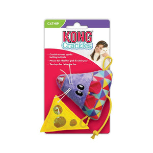 KONG Crackles & Cheez Mouse Jouet pour chat, paq. 2
