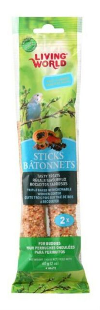 Living World Budgie Sticks Fruit Flavor, 2-oz