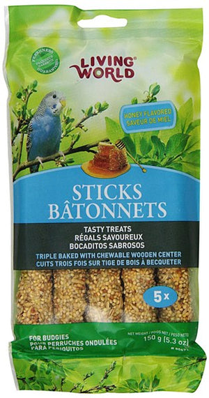 Living World Budgies Sticks Honey Flavor