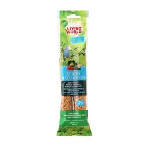 Living World Budgie Sticks Vegetable Flavor, 2-oz