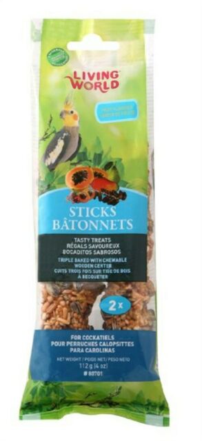 Living World Cockatiel Sticks Fruit Flavor, 4-oz
