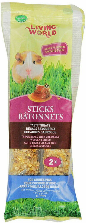 Living World Guinea Pig Sticks Honey Flavor, 4-oz