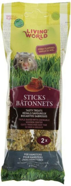 Living World Hamster Sticks Honey Flavor, 4-oz