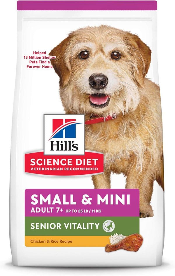 Hill's Science Diet Adult 7+ Youthful Vitality Small & Mini Chicken & Rice Dry Dog Food