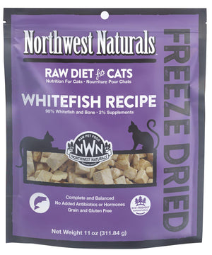 Northwest Naturals Nourriture pour chat croquettes de poisson blanc lyophilisées sans céréales alimentation crue