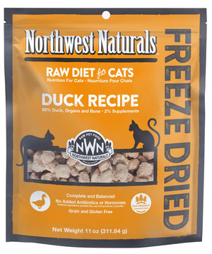Northwest Naturals Friandises de canard sans céréales Régime cru déshydraté pour chat