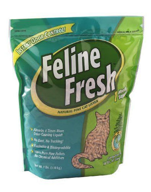 Granulés de litière pour chat en pin naturel Feline Fresh, 7 lb