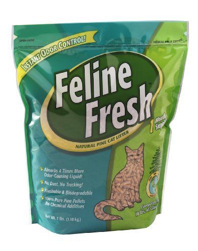 Granulés de litière pour chat en pin naturel Feline Fresh, 7 lb