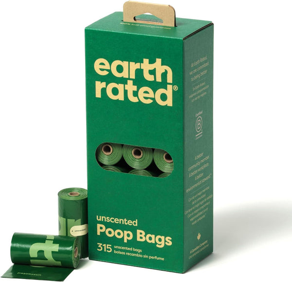 Earth Rated Poop Bags Refill Pack, Unscented, 315-count
