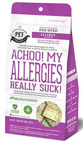 The Granville Island Pet Treatery Allergy Support Nutra Supplement Bites for Dogs, 8.47-oz