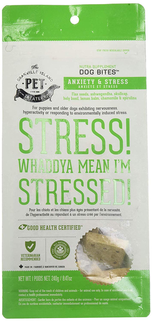 The Granville Island Pet Treatery Anxiety and Stress Nutra Bites Dog Treats, 8.47-oz