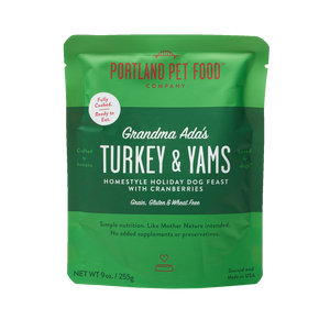 Portland Pet Food Grandma Ada's Grain Free Turkey & Yams Wet Dog Food, 9-oz