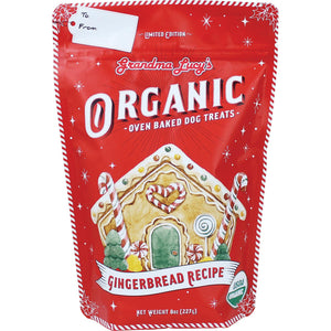 Friandises pour chiens Grandma Lucy's Recette biologique de pain d'épices cuit au four, 8 oz