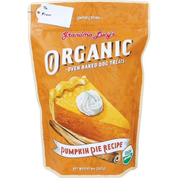 Grandma Lucy Biscuits pour chiens recette bio de tarte à la citrouille cuite au four, 8-oz