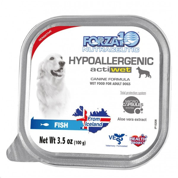 Forza10 Actiwet Hypoallergenic Fish Wet Dog Food, 3.5-oz