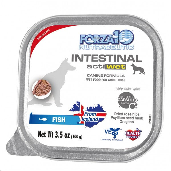 Forza10 Actiwet Intestinal Fish Wet Dog Food, 3.5-oz