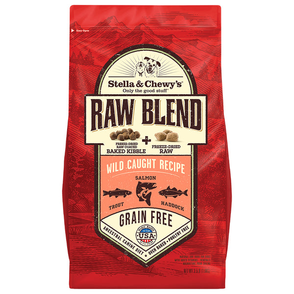 Stella & Chewy's Recette Raw Blend Wild Caught Sans céréales Croquettes pour chien, 3.5-lb
