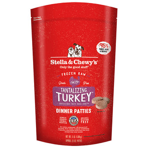 Stella & Chewy's Galettes de dinde délicieuses Nourriture congelée pour chiens, 3-lb