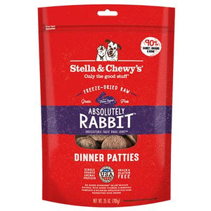 Stella & Chewy's Absolutely Rabbit Dîners de lapin en pâtés lyophilisés sans céréales pour chiens