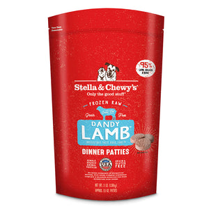 Stella & Chewy's Dandy Agneau Dîners Galettes Nourriture congelée pour chiens, 12-lb