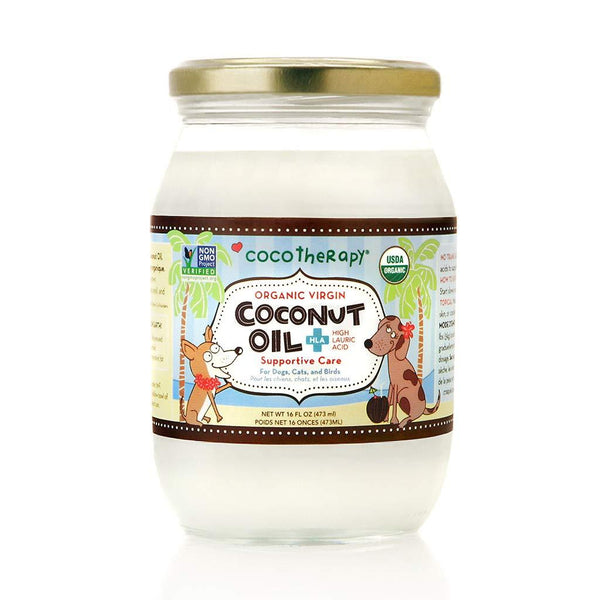 Coco Therapy Organic Virgin Coconut Oil for Pets, 16-oz