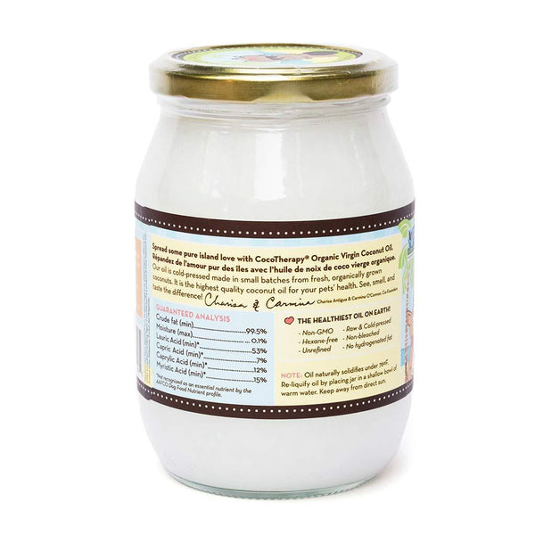 Coco Therapy Organic Virgin Coconut Oil for Pets, 16-oz