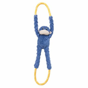 ZippyPaws Blue Monkey RopeTugz Plush & Rope Dog Toy
